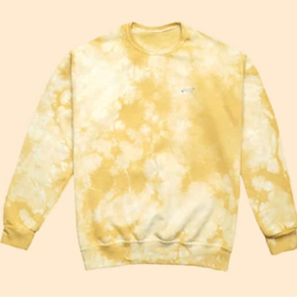 molly baz yellow tie dye sweatshirt